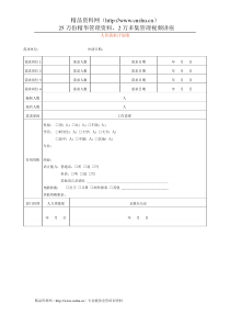 复件人员需求计划表