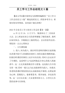 员工学习工作总结范文5篇