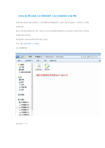 大地U盘PE+装机人员DOS维护工具(目前最快的U盘PE)
