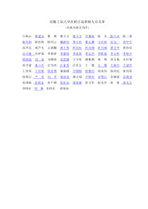 安徽工业大学在职正高职称人员名单