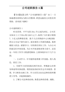 公司述职报告4篇