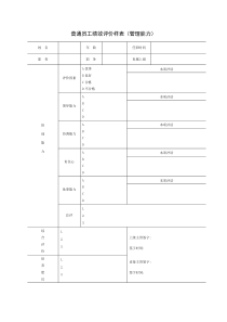 普通员工绩效评价样表（管理能力）