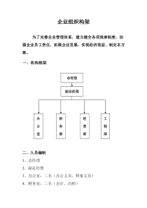 机构人员编制