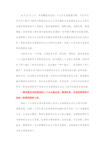 学习贯彻二十大讲话发言做到三个全面认识把握推动报告精神落地见效