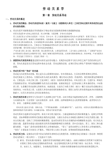 自考劳动关系学知识点集合