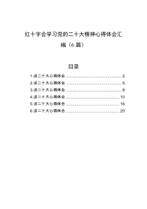 红十字会学习党的二十大精神心得体会汇编6篇