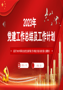 2022年党建工作总结及2023年工作计划PPT