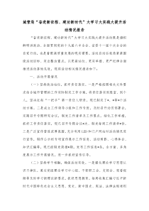 城管局奋进新征程建功新时代大学习大实践大提升活动情况报告