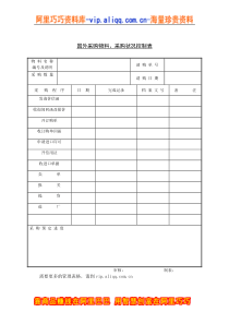 国外采购物料&采购状况控制表