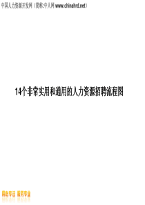 14个通用人力资源招聘流程图