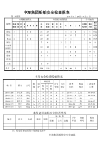 中海集团船舶安全检查报表第19准期XXXX年5月19日—