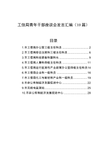 10篇工信局青年干部座谈会发言汇编