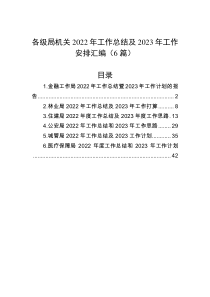 6篇各级局机关2022年工作总结及2023年工作安排汇编