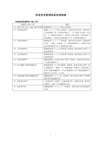 信息安全管理体系审核检查表