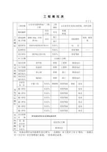 公司项目安全管理资料表格清单