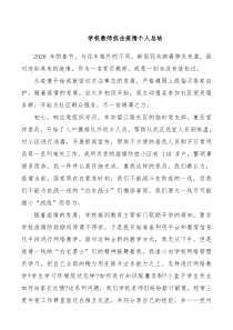 学校教师疫情防控期间个人总结