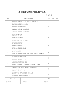 各岗位安全生产责任制考核表（DOC30页）