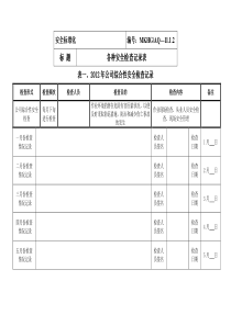 各种安全检查记录表(全面)