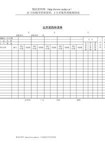 采购管理表格-合并采购申请单