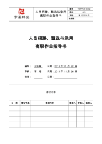 60-03-02人员招聘、甄选与录用作业指导书