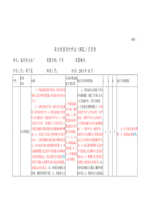 安全检查表分析法(SCL)记录表