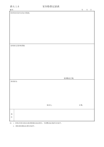 安全检查记录表(新)