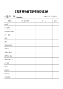 安全设施验收基础表