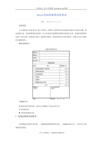 Excel绘制招聘费用预算表