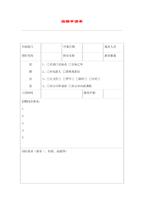 hr037招聘申请单