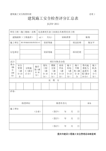 新安全检查评分表