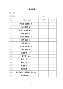 新安全管理资料表格