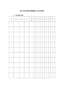 某集团公司安全保卫管理执行工具与表件