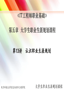 lecture13认识职业生涯规划