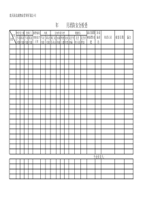 定期安全检查表