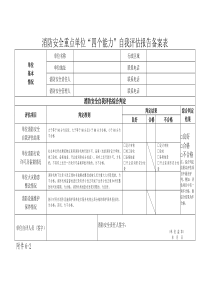 消防安全重点单位四个能力备案附表