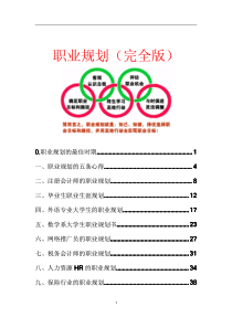 《职业规划》各类职业规划手册(完全版)