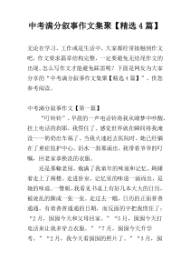 中考满分叙事作文集聚【精选4篇】