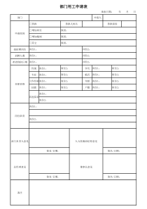 适用于工厂的部门用工申请表