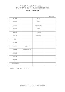 企业员工工资报告表