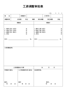 工资调整审批表(1)