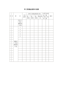 年工资基金使用计划用表