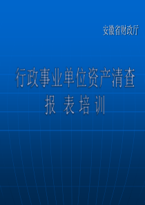 行政事业单位资产清查报表培训