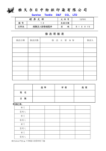 XX纺织印染有限公司程序文件--招聘及入职管理程序(DOC 9页)(1)