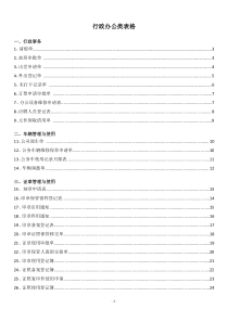 行政办公类表格汇总