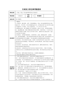 行政权力责任事项梳理表