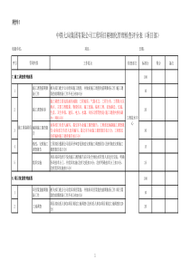 中铁七局集团有限公司工程项目精细化管理检查评分表(项