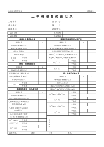 公路工程管理用表范本-土中易溶盐试验记录