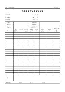 公路工程管理用表范本-密湿度仪压实度测试记录