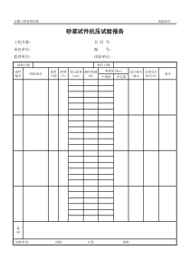 公路工程管理用表范本-砂浆试件抗压试验报告