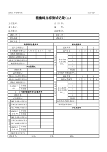 公路工程管理用表范本-粗集料指标测试记录(二)